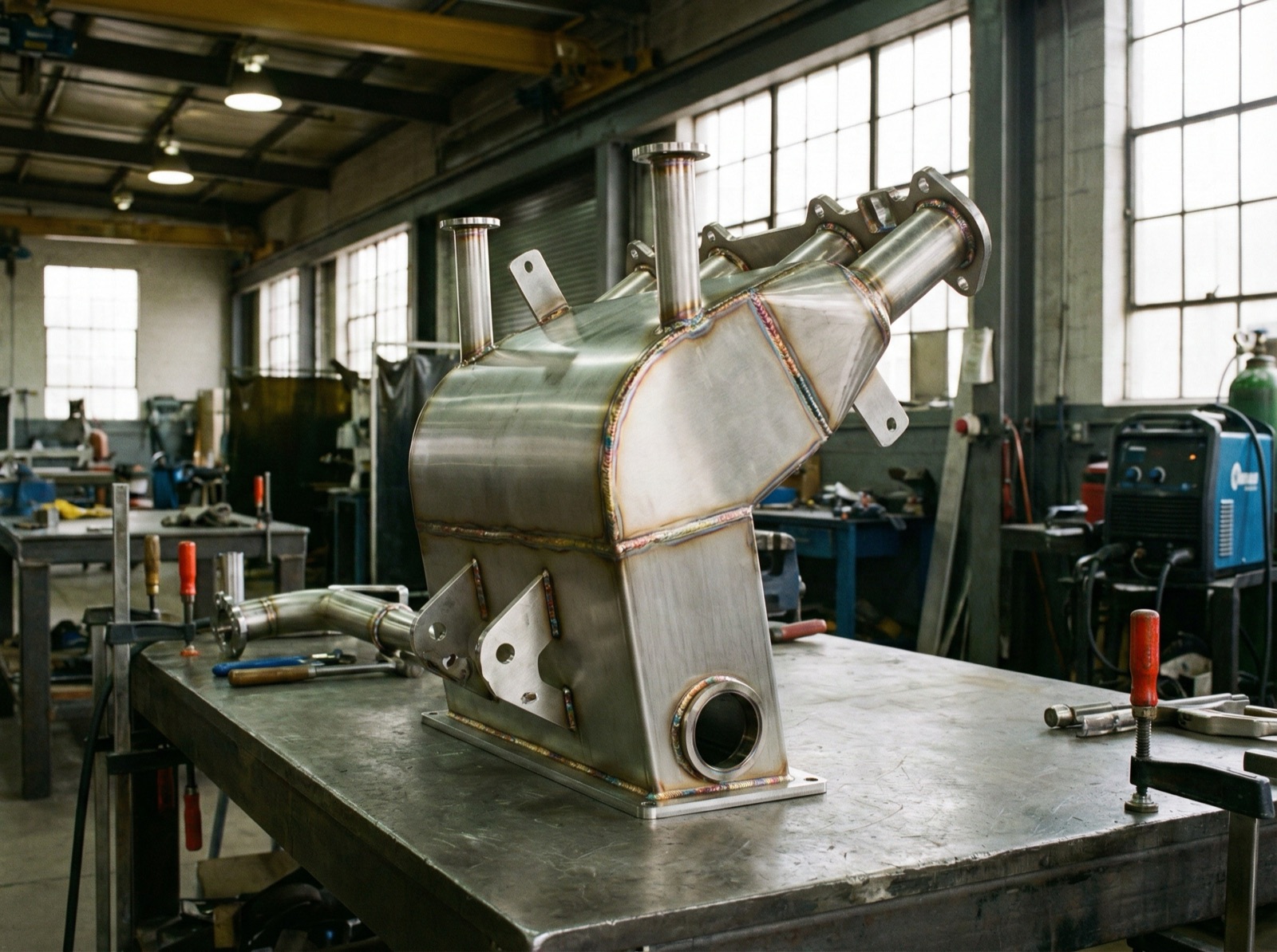 非标钣金项目焊接与组装现场